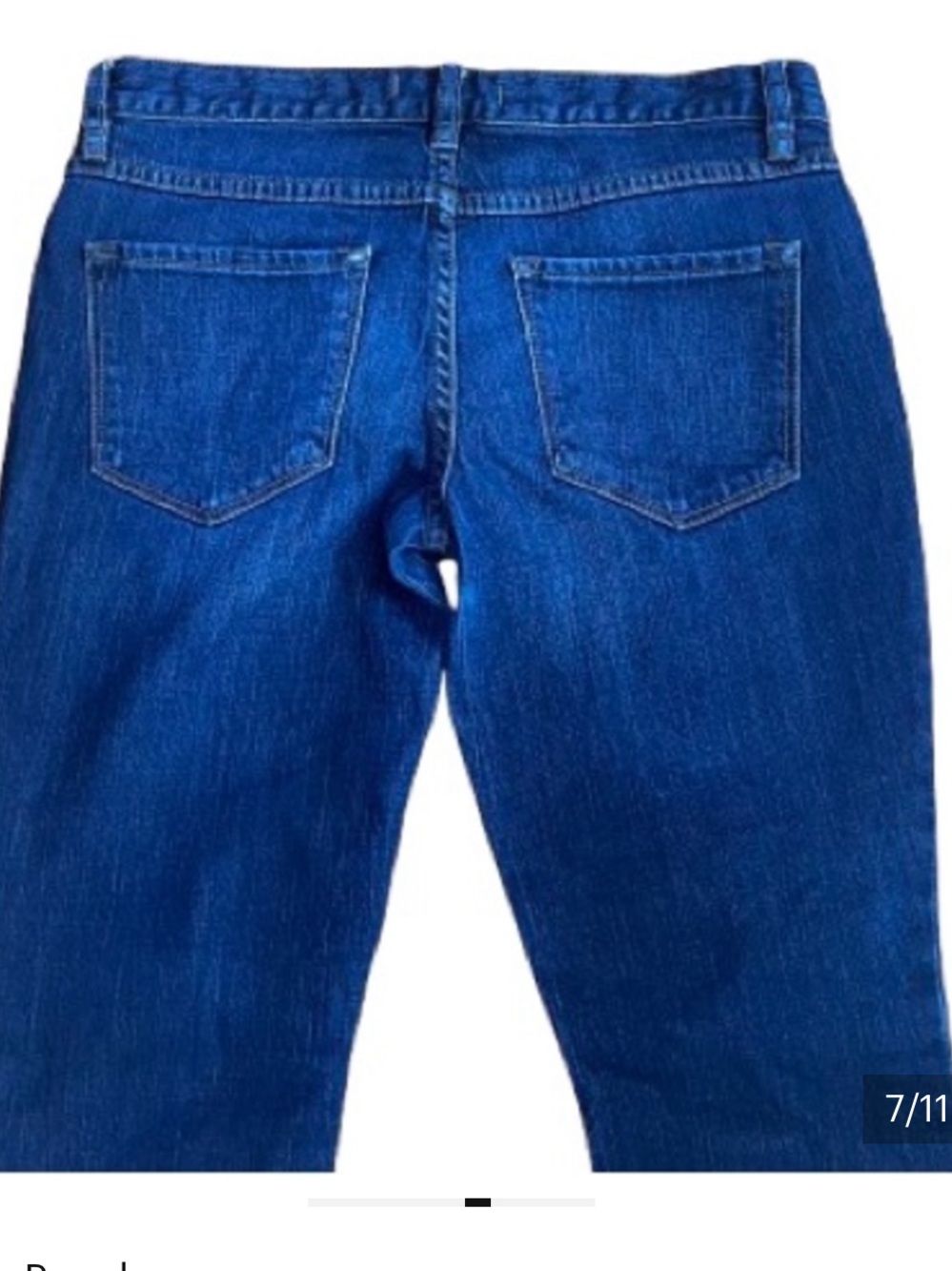 Free People Dark Wash High Rise Skinny Jeans Indigo Denim Size 27 - Picture 5 of 9